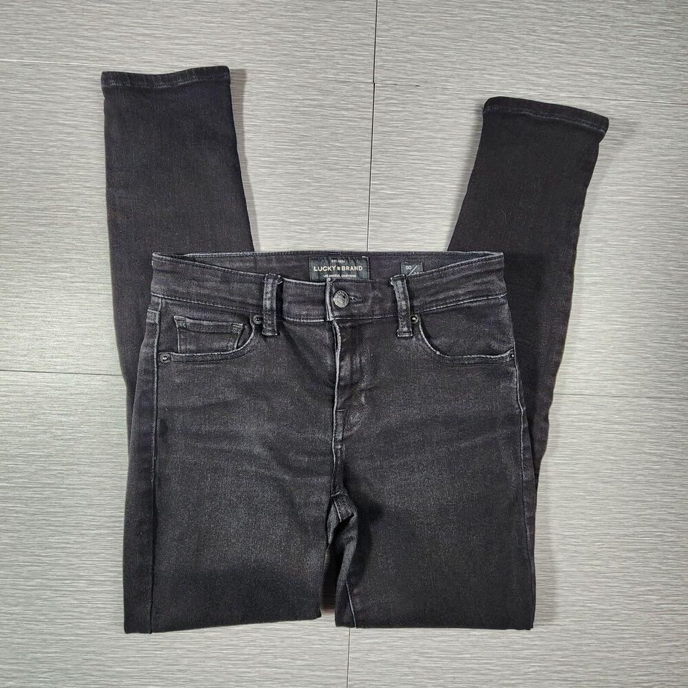 Lucky Brand Ava Skinny Jeans Black Womens Size 00